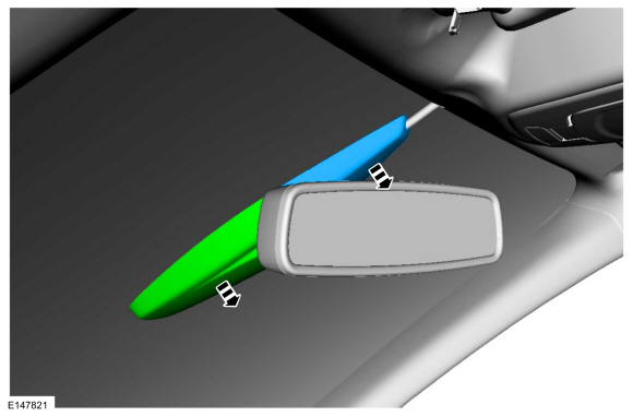 Ford Fusion. Interior Rear View Mirror. Removal and Installation