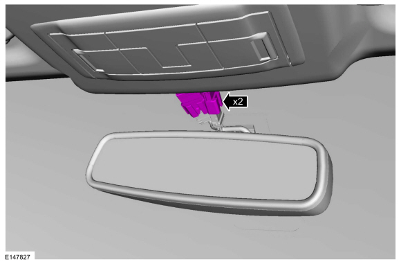 Ford Fusion. Interior Rear View Mirror. Removal and Installation