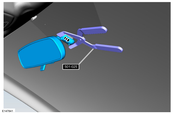 Ford Fusion. Interior Rear View Mirror. Removal and Installation