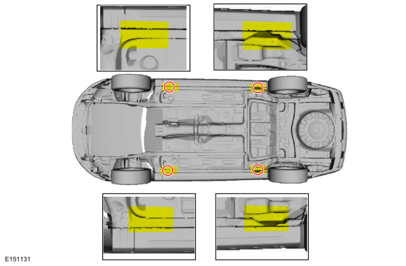 Ford Fusion. Jacking and Lifting - Overview. Description and Operation