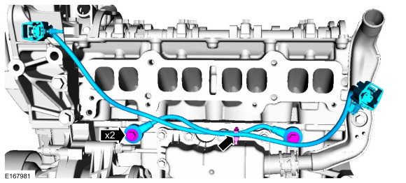 Ford Fusion. Knock Sensor (KS). Removal and Installation