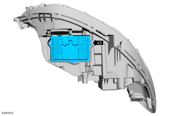 Ford Fusion. Light Emitting Diode (LED) Control Module. Removal and Installation