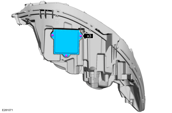 Ford Fusion. Light Emitting Diode (LED) Control Module. Removal and Installation