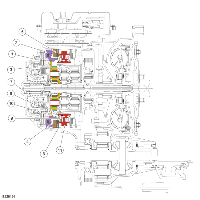 Ford Fusion. Low/Reverse Clutch Assembly. Description and Operation