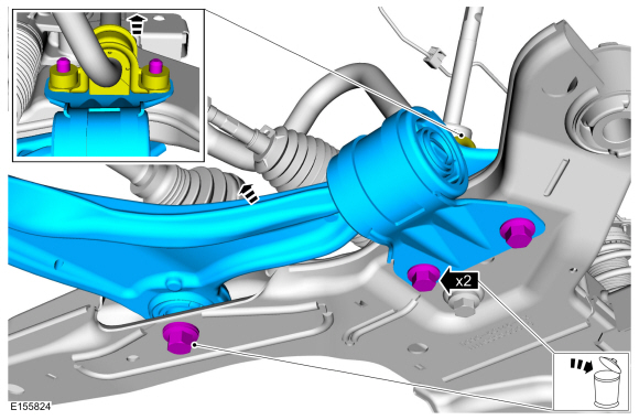 Ford Fusion. Lower Arm. Removal and Installation