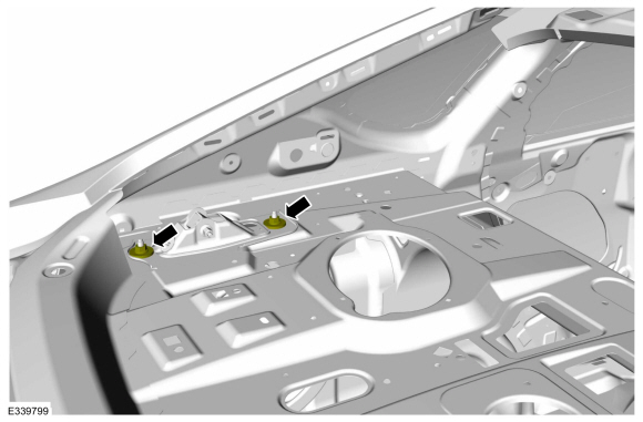 Ford Fusion. Luggage Compartment Lid Hinge. Removal and Installation