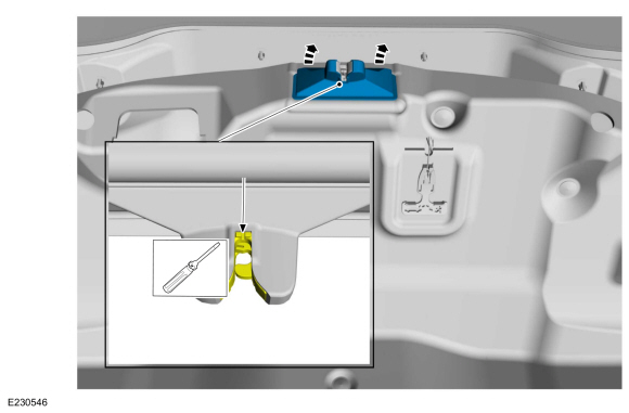 Ford Fusion. Luggage Compartment Lid Latch. Removal and Installation