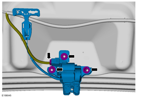 Ford Fusion. Luggage Compartment Lid Latch. Removal and Installation