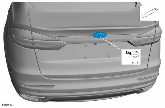 Ford Fusion. Luggage Compartment Lid Moulding. Removal and Installation