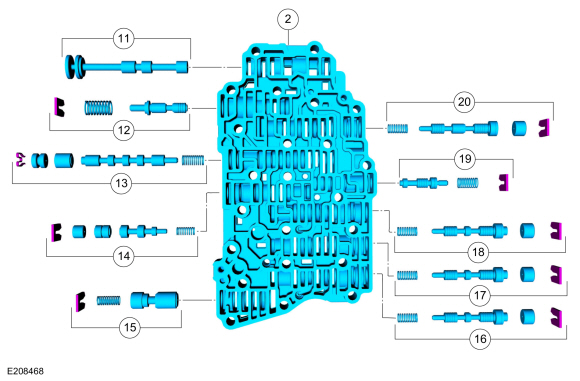 Ford Fusion. Main Control Valve Body. Description and Operation