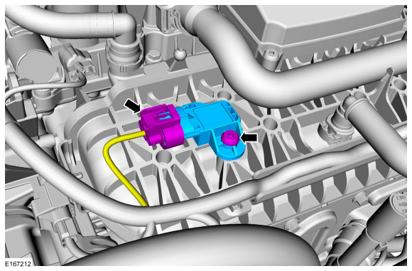 Ford Fusion. Manifold Absolute Pressure and Temperature (MAPT) Sensor. Removal and Installation