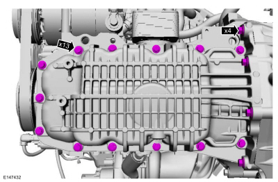 Ford Fusion. Oil Pan. Removal and Installation