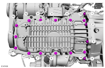 Ford Fusion. Oil Pan. Removal and Installation