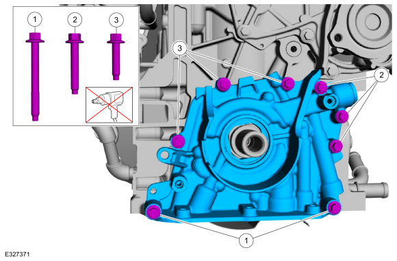 Ford Fusion. Oil Pump. Removal and Installation