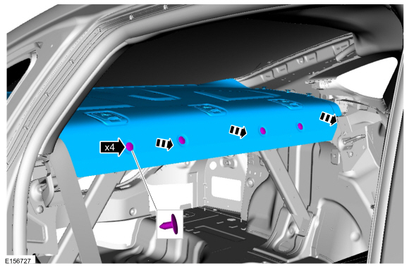 Ford Fusion. Parcel Shelf. Removal and Installation