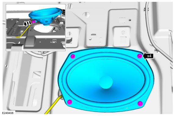 Ford Fusion. Parcel Shelf Speaker. Removal and Installation