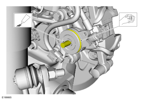 Ford Fusion. Parking Brake Actuator Motor. Removal and Installation