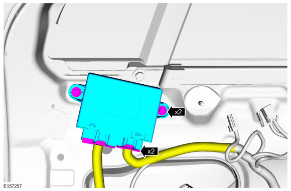 Ford Fusion. Passenger Door Module (PDM). Removal and Installation