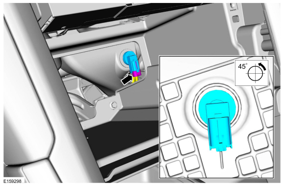 Ford Fusion. Passenger Side Footwell Air Discharge Temperature Sensor. Removal and Installation