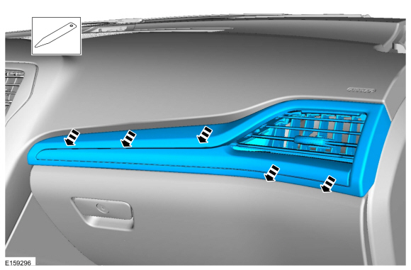 Ford Fusion. Passenger Side Register. Removal and Installation