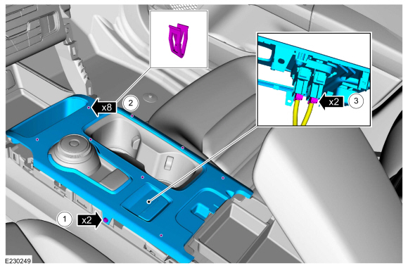 Ford Fusion. Passive Anti-Theft System (PATS) Center Antenna. Removal and Installation