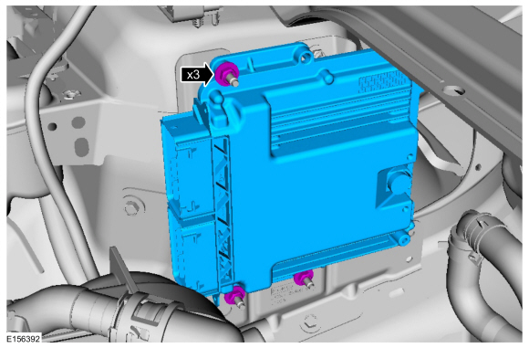 Ford Fusion. Powertrain Control Module (PCM). Removal and Installation