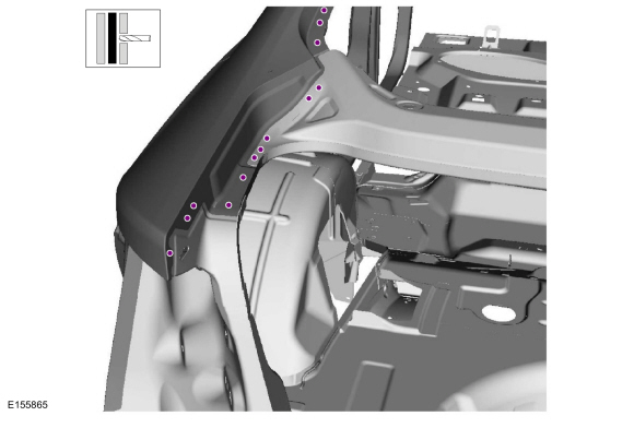 Ford Fusion. Quarter Panel LH. Removal and Installation