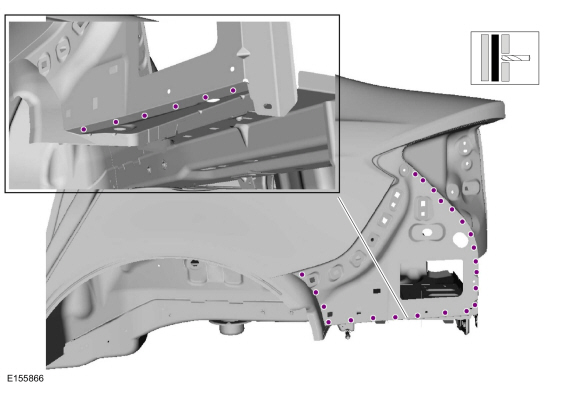 Ford Fusion. Quarter Panel LH. Removal and Installation