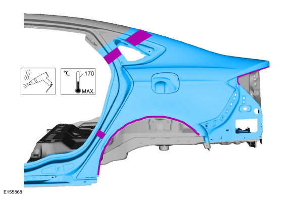 Ford Fusion. Quarter Panel LH. Removal and Installation