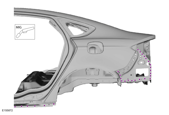 Ford Fusion. Quarter Panel LH. Removal and Installation