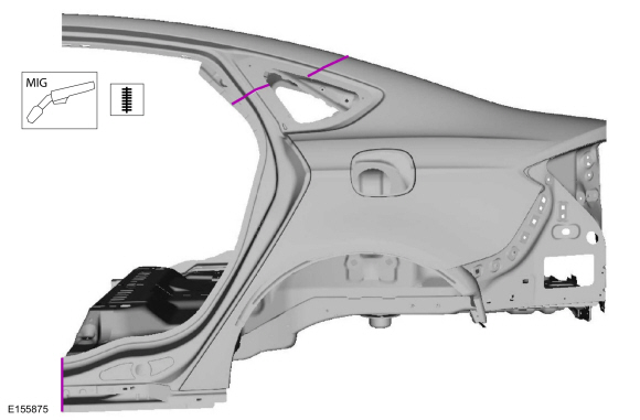 Ford Fusion. Quarter Panel LH. Removal and Installation