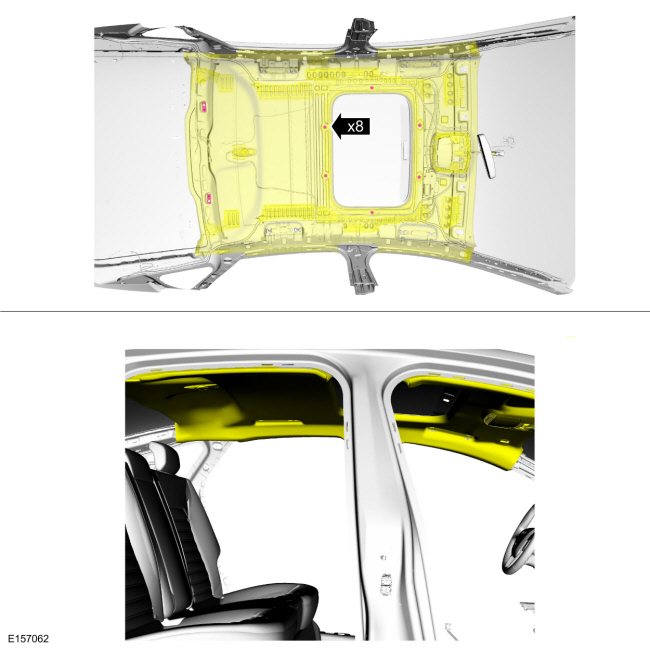 Ford Fusion. Radio Transceiver Module (RTM). Removal and Installation