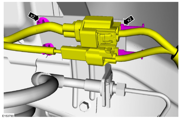 Ford Fusion. Rear Brake Flexible Hose. Removal and Installation