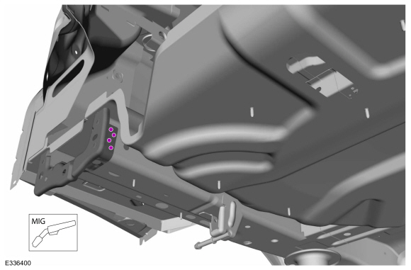 Ford Fusion. Rear Bumper Mounting bracket. Removal and Installation