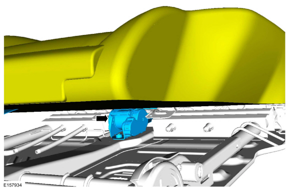 Ford Fusion. Rear Center Seatbelt Retractor. Removal and Installation