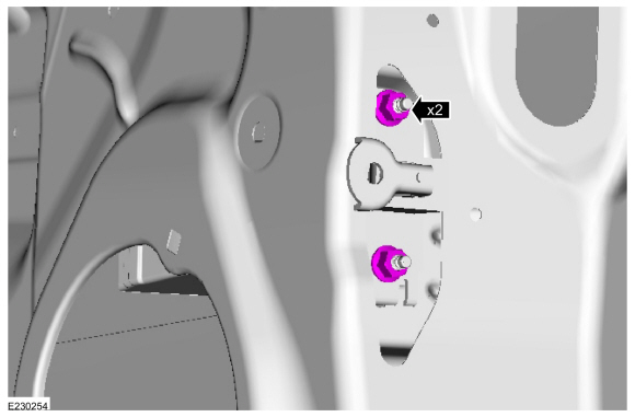 Ford Fusion. Rear Door Check Arm. Removal and Installation