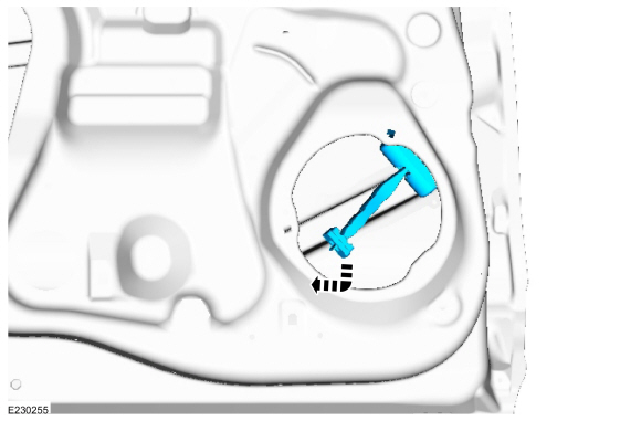 Ford Fusion. Rear Door Check Arm. Removal and Installation