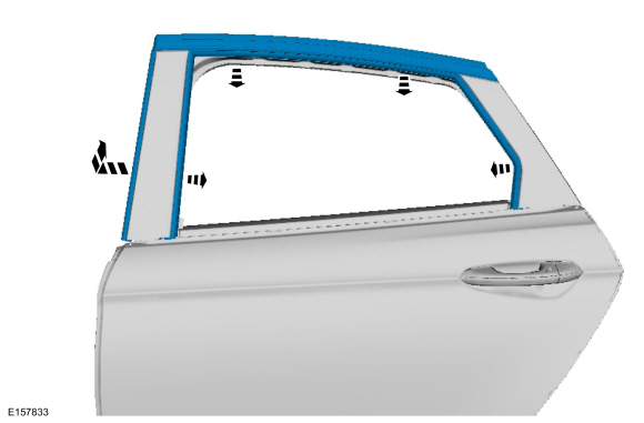 Ford Fusion. Rear Door Glass Top Run. Removal and Installation