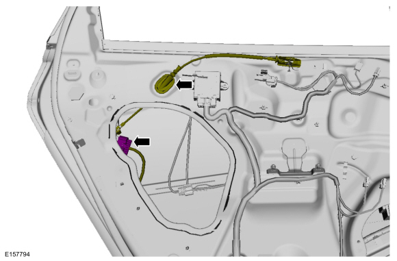 Ford Fusion. Rear Door Latch. Removal and Installation