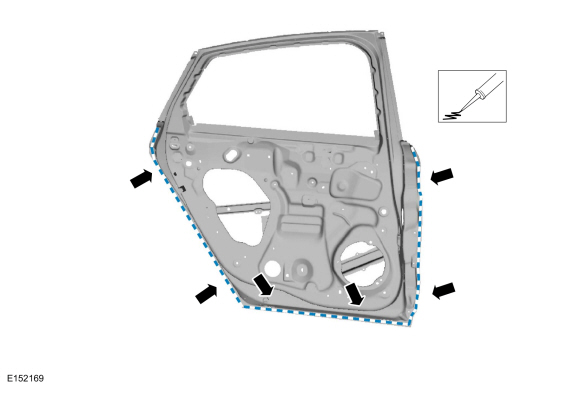 Ford Fusion. Rear Door Skin Panel. Removal and Installation