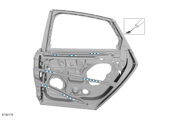 Ford Fusion. Rear Door Skin Panel. Removal and Installation