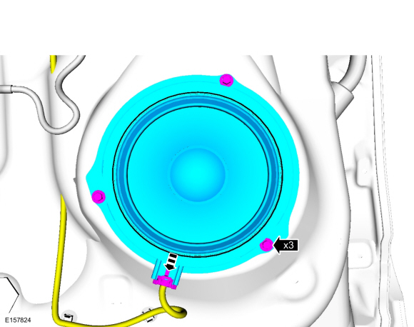 Ford Fusion. Rear Door Speaker. Removal and Installation