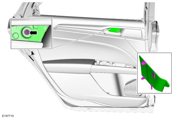 Ford Fusion. Rear Door Trim Panel. Removal and Installation