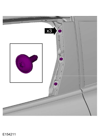 Ford Fusion. Rear Door Upper Moulding. Removal and Installation