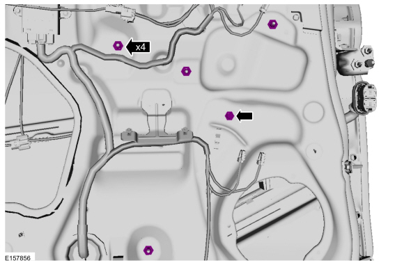 Ford Fusion. Rear Door Window Regulator. Removal and Installation