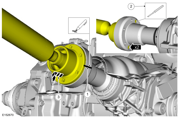 Ford Fusion. Rear Driveshaft. Removal and Installation