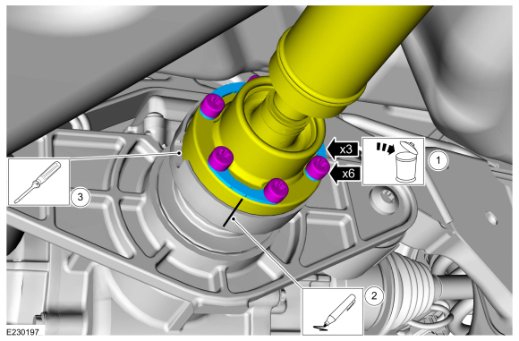 Ford Fusion. Rear Driveshaft. Removal and Installation