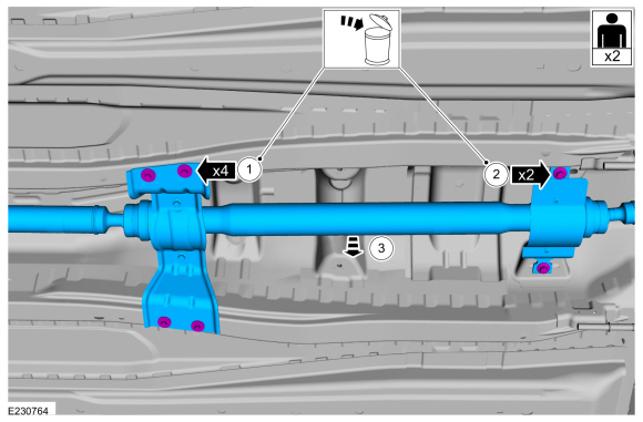 Ford Fusion. Rear Driveshaft. Removal and Installation