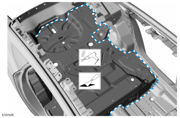 Ford Fusion. Rear Floor Panel. Removal and Installation