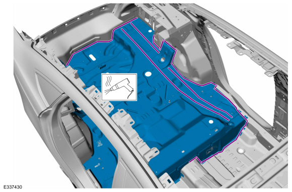 Ford Fusion. Rear Floor Panel. Removal and Installation